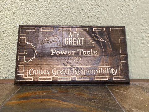 Great Power Tools Sign