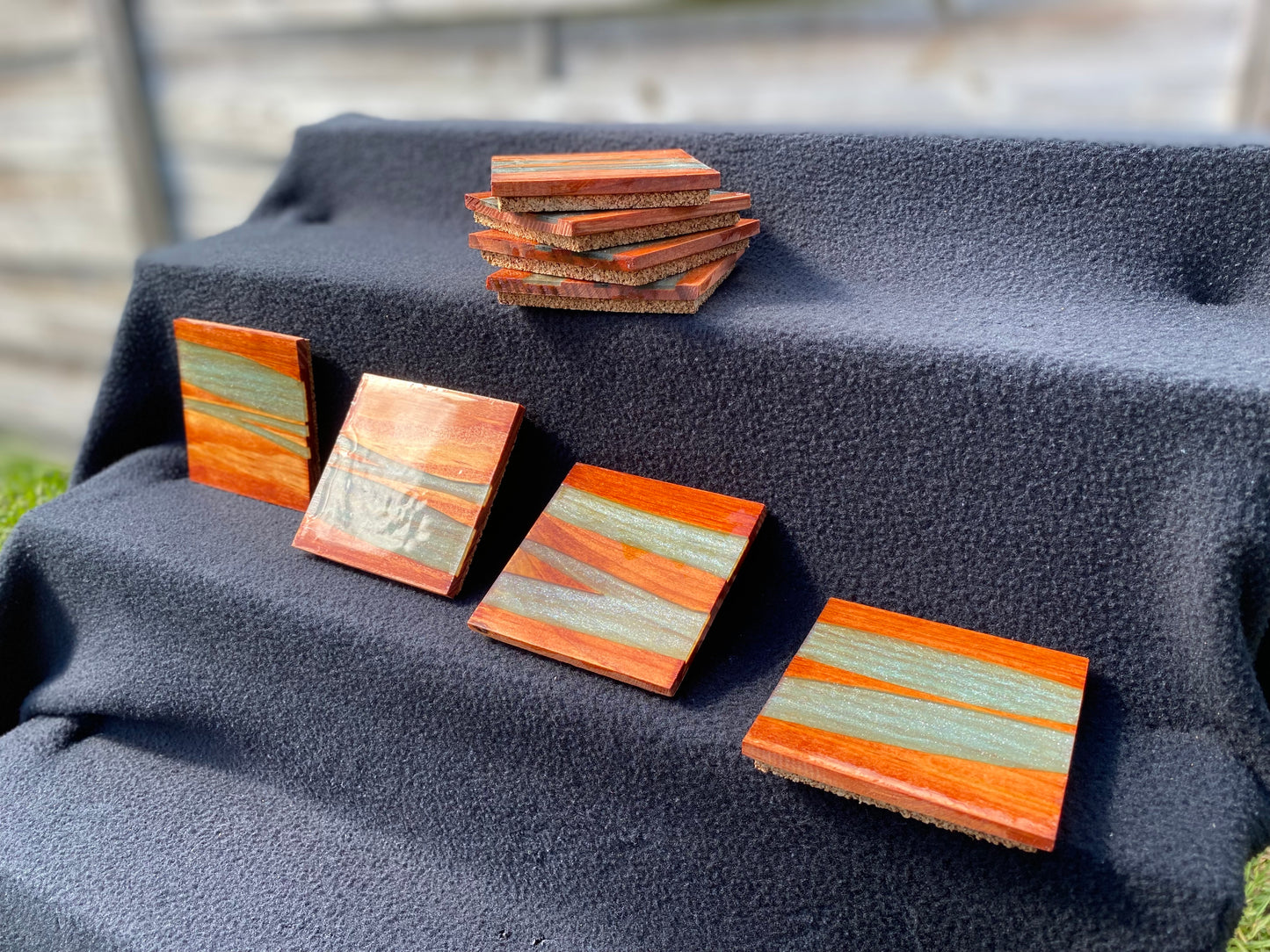 Natural Wood Coasters (Epoxy Inlay)