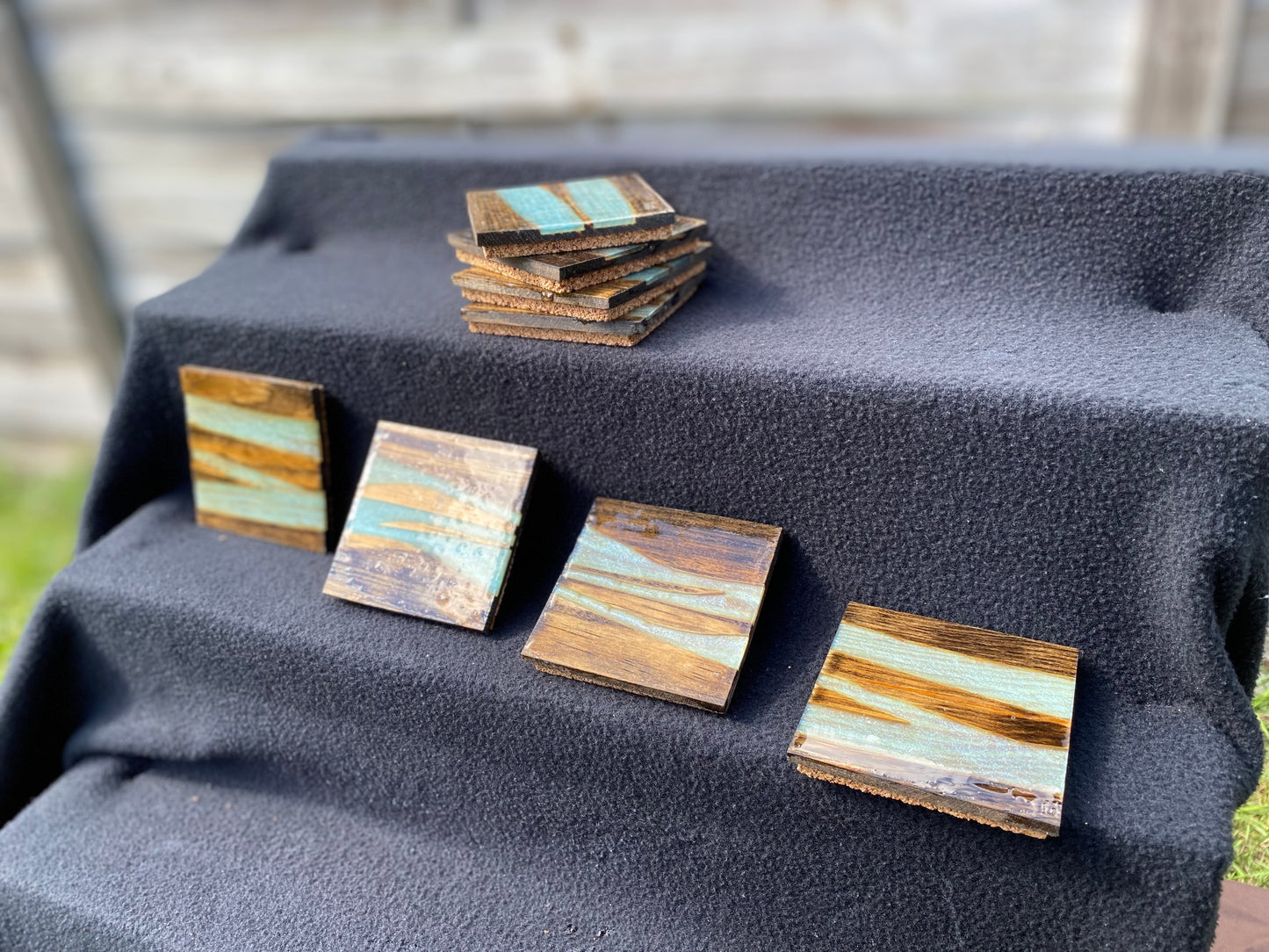 Natural Wood Coasters (Epoxy Inlay)