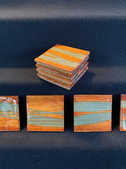 Natural Wood Coasters (Epoxy Inlay)