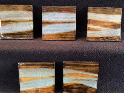 Natural Wood Coasters (Epoxy Inlay)