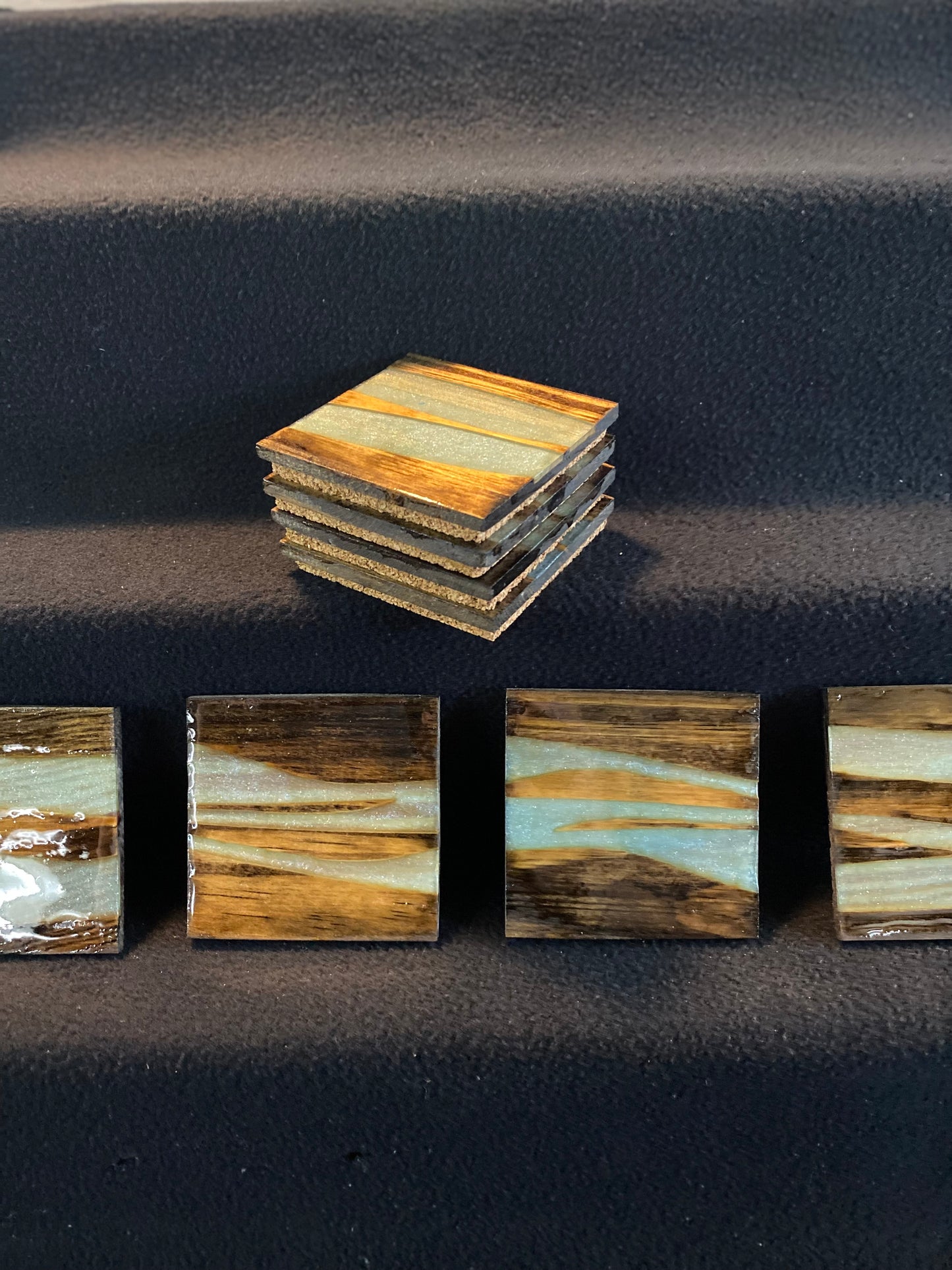 Natural Wood Coasters (Epoxy Inlay)