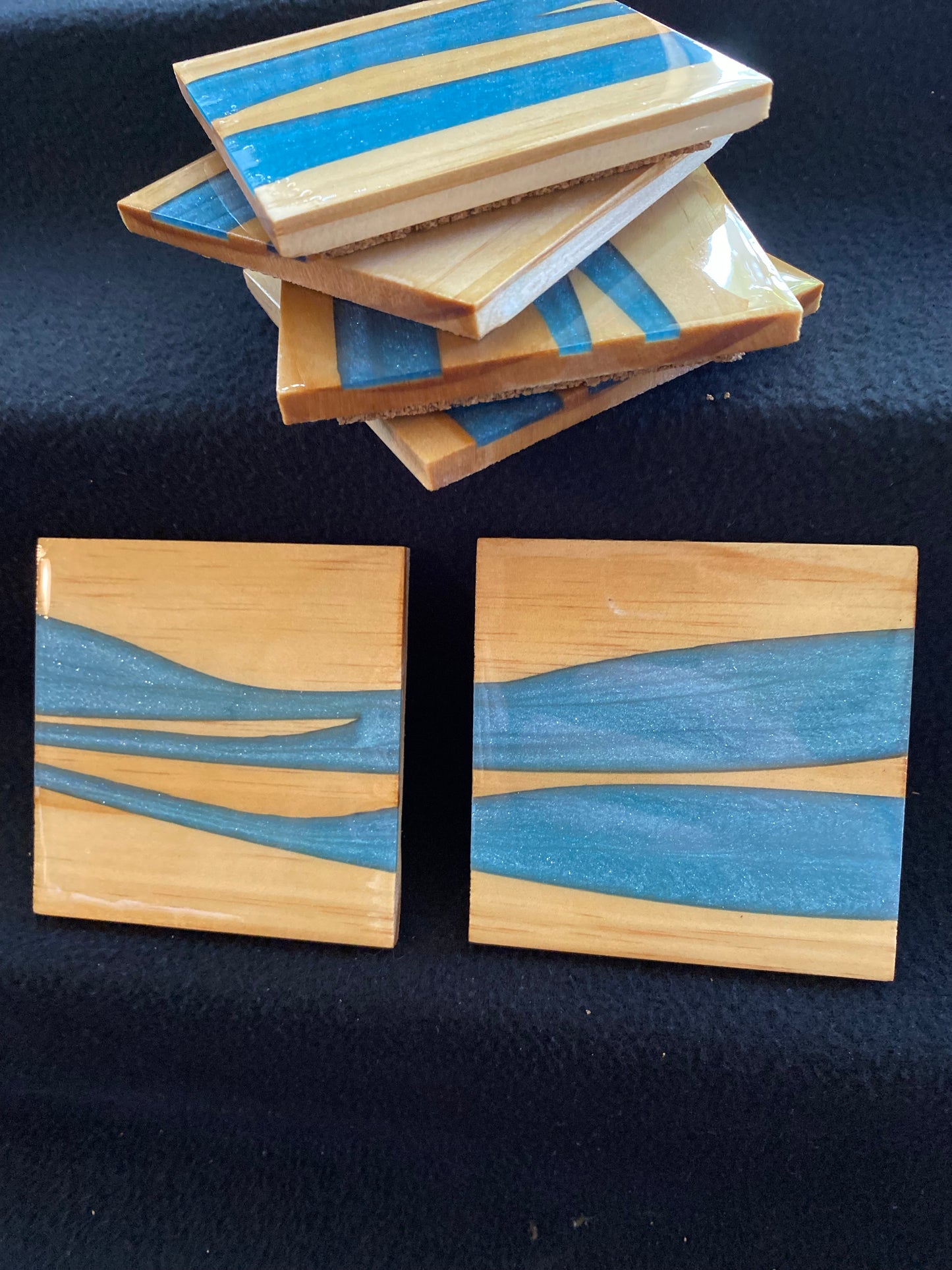 Natural Wood Coasters (Epoxy Inlay)